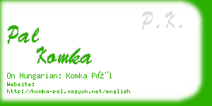 pal komka business card